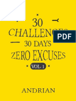 30 Challenges, 30 Days, Zero Excuses Vol 1 @audiobooks4freee PDF