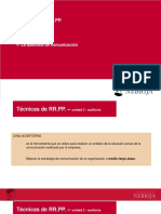 Unidad 2 - Tecnicas RRPP - Auditoria de Comunicación PDF