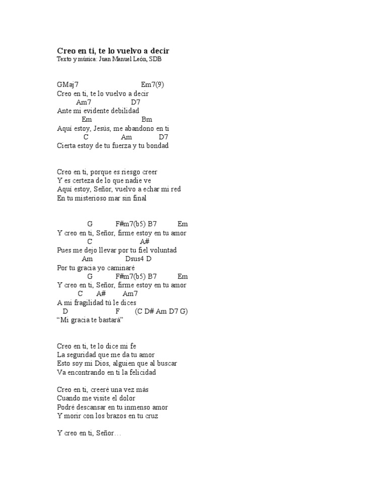 Canción de Fe y Confianza en Jesús | PDF | Religión y creencia