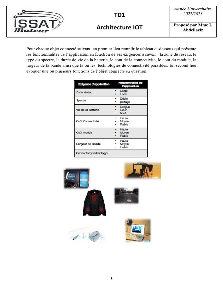 Architecture des Objets Connectés IoT | PDF | Internet des objets ...