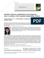 22818095 Atosiban improves implantation and pregnancy rates in patients with repeated implantation failure