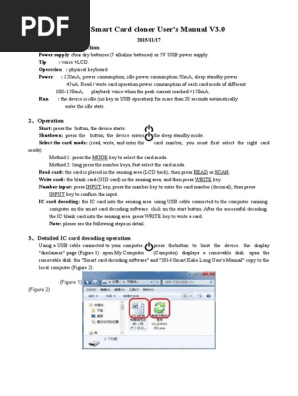 Smart Card cloner User's Manual-V3.0.151117 