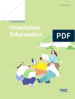 Orientation Information: Freshmen