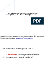 2 - La Phrase Interrogative - Schema Lectiei