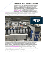 La Solución de Fuente en La Impresión Offset