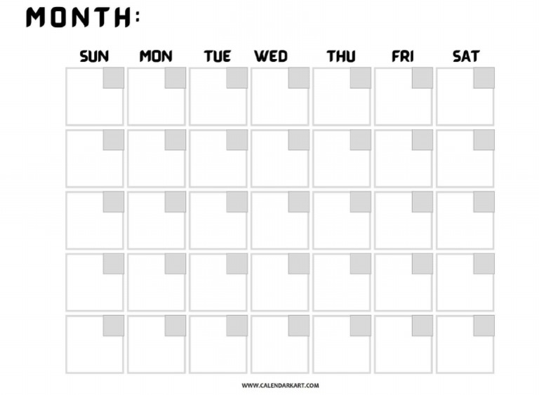Blank Calendar Image | PDF