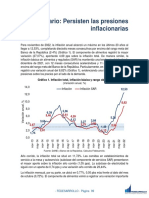 Monetario: Persisten Las Presiones Inflacionarias: 5.1. Inflación