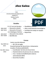 Curriculum Simple Moderno Azul