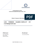 LES TERRES RARES IMPACT ET CONSEQUENCES