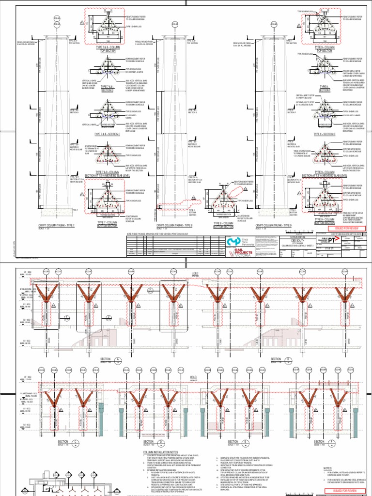 Column Reinforcement and Sizes Details | PDF | Column | Structural ...