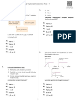 Sb-Ki̇myasal Tepki̇me Denklemleri̇ Test - 7 PDF