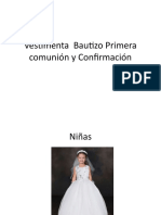 Vestimenta Bautizo Primera Comunión y Confirmación