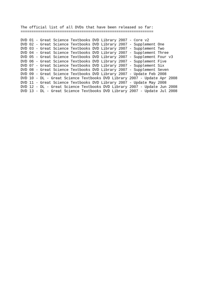 Dvdlist | PDF