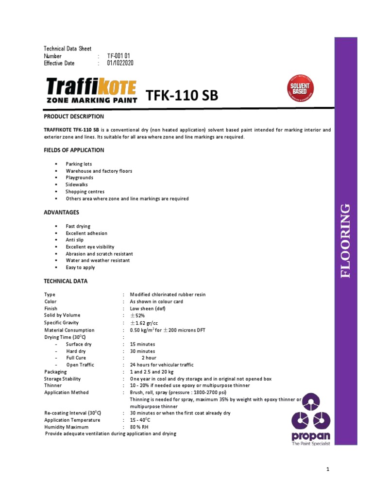 TD TFK 110 SB | PDF | Epoxy | Paint