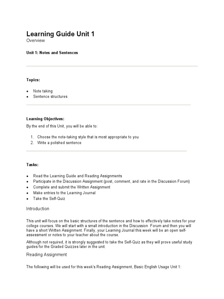 Reading Assignment | PDF