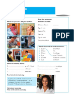 Daily Routine - Pictures and Questions PDF