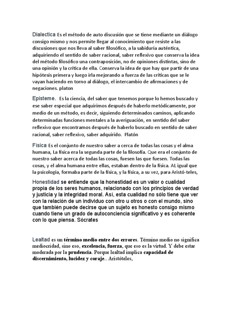 Dialectica: Discernimiento, Lucidez y Coraje.. Aristóteles | PDF ...