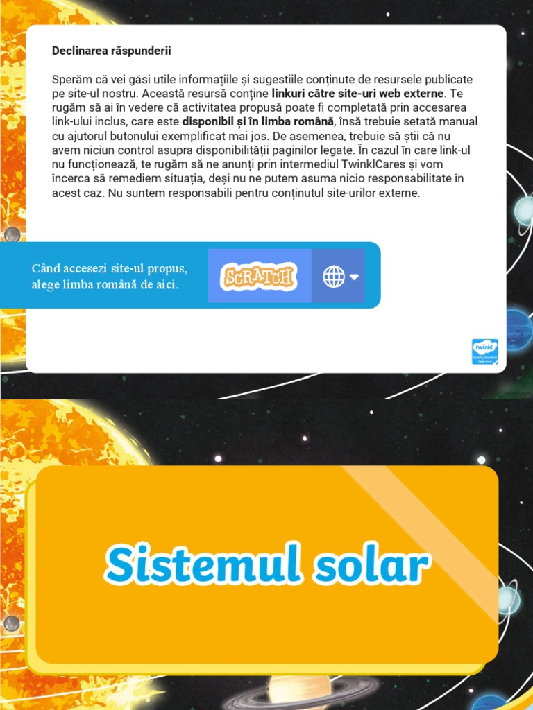 Sistemul Solar Prezentare Powerpoint - Ver - 2 | PDF