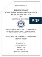 Electric Relays: A Seminar Report on Their Design, Operation and Applications