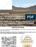 Contactos - Diseño Afloramientos-Topografia y Líneas de Rumbo