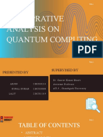 Comaprative Analysis On Quantum Computing