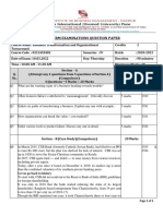 Mid Term Question Paper - BTOT-Sem IV Batch 2020-2022 PDF