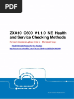 ZXA10 C600 V1.1.0 NE Health and Service Checking Methods PDF