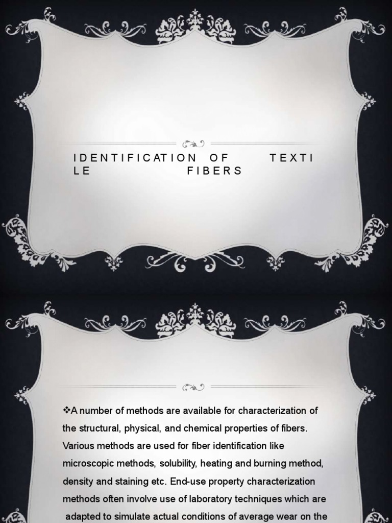 Identification of Textile Fibers | PDF