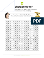 Buchstabengitter Tiere PDF