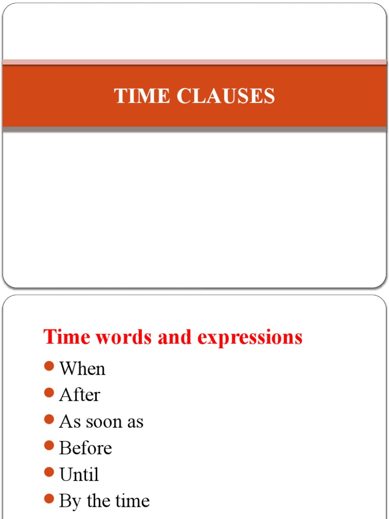 Time Clauses PDF