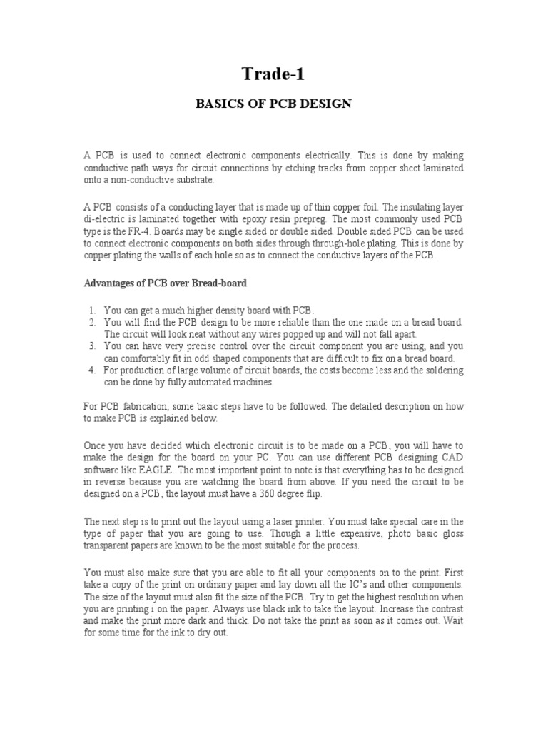PCB Design Basics and Fabrication Guide | PDF
