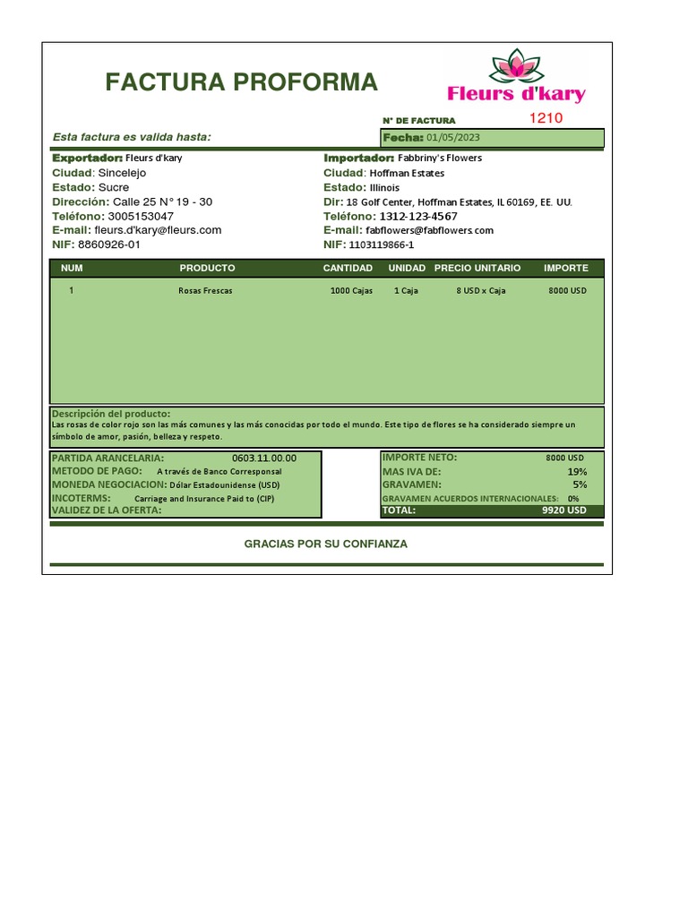 Factura Proforma PDF | PDF