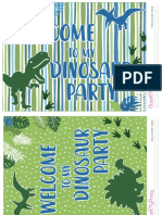 Free Dinosaur Birthday Party Printables PDF