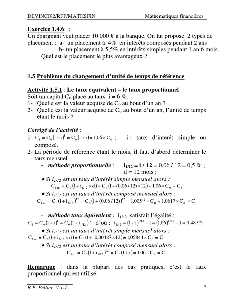 Exercices - Math 4 PDF | PDF | Banques | Bancaire