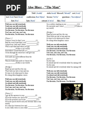 Aloe Blacc "The Man" Lyrics Analysis | PDF