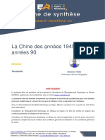 Hist. T. LA Chine Des Annees 1945 Aux Annees 90 - Fiche de Synthese PDF