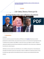 La Apuesta de Gates, Bezos y Soros Por La Geoingeniería Solar Que Enfurece A La Ciencia PDF