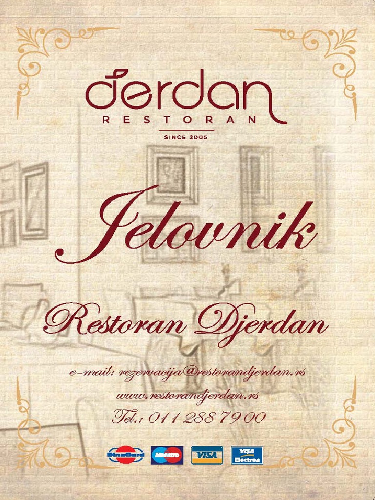 Restoran Djerdan Jelovnik 11 2022 | PDF