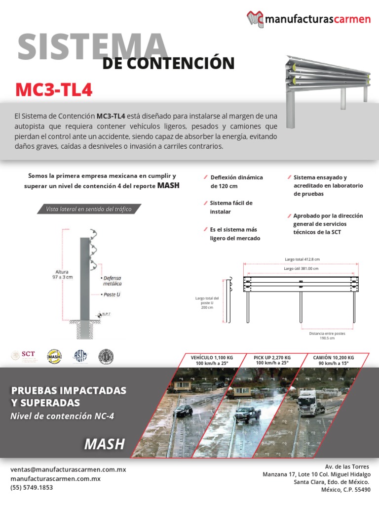 Dimensiones del Sistema MC3-TL4 | PDF | Transporte | Vehículos