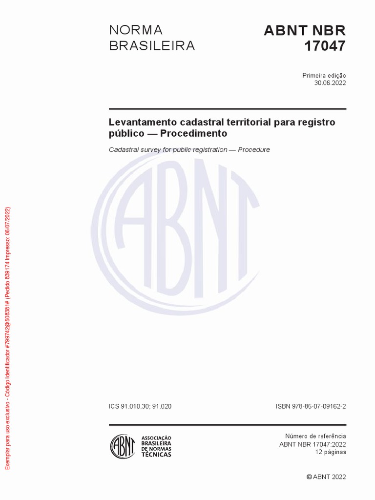 Abnt NBR 17047 | PDF