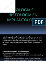 Biología e Histología en Implantología