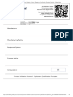 Process Validation Protocol - Equipment Qualification Template Checklist - SafetyCulture PDF