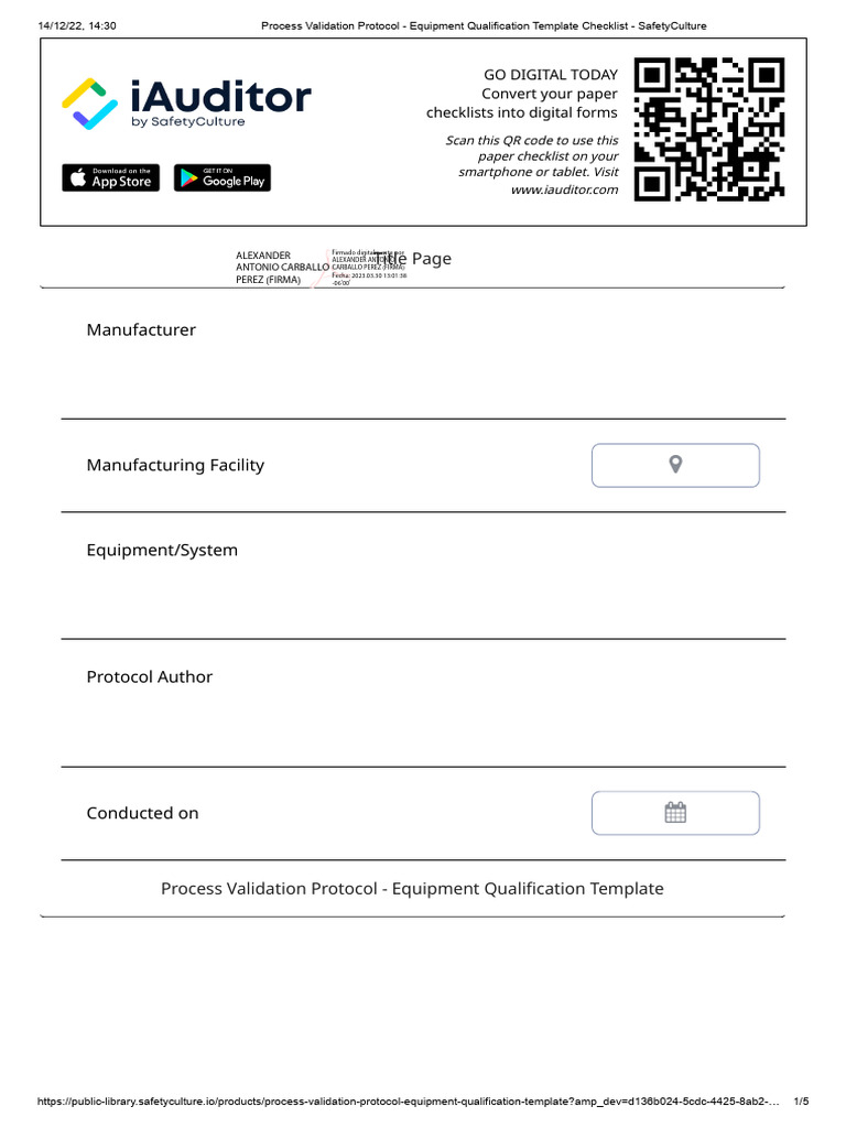 Equipment Qualification Protocol Checklist | PDF