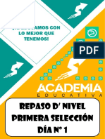 D Nivel - Repaso #1 - Selección - Día Lunes PDF