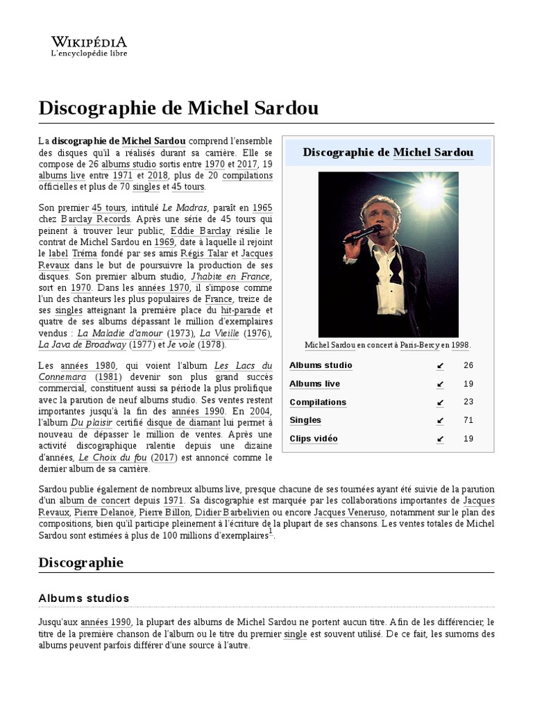 Michel Sardou : Je ne suis pas l'homme de mes chansons