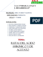 Ruta Del Acido Shikimico y Ruta Del Acido Acetato PDF