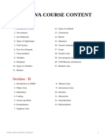 Core Java Course Content PDF