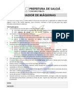 11 - Prova Operador de Máquinas PDF