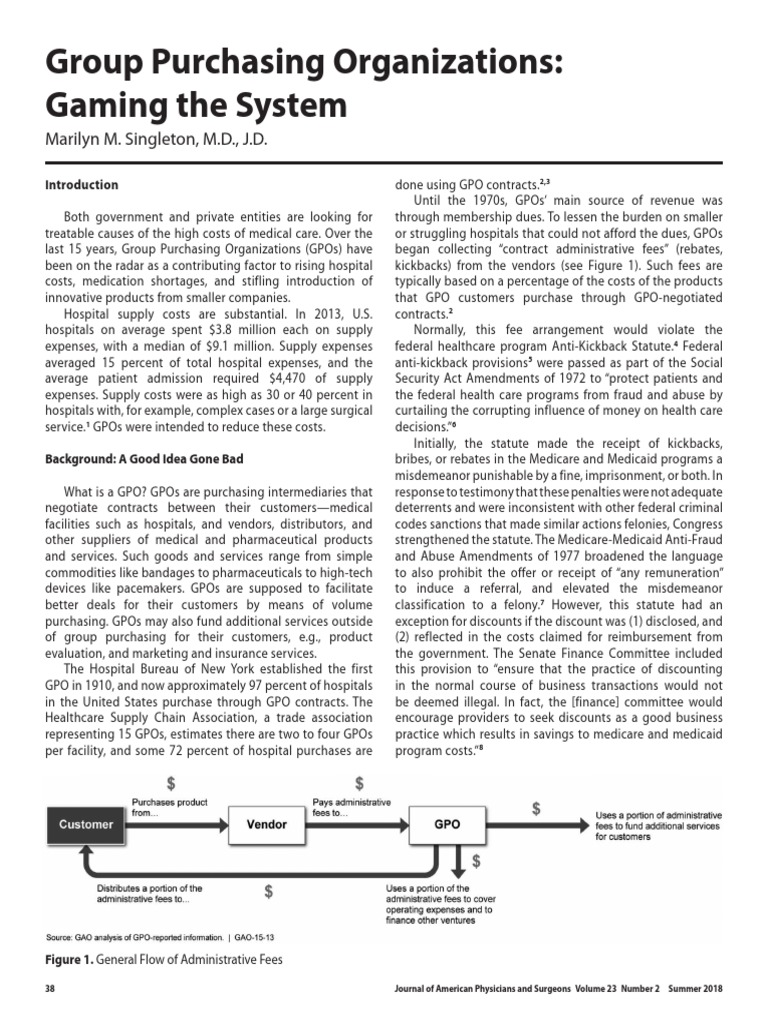GPOs Gaming The System 2018 Download Free PDF Medicare (United