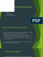 Dasar Segmentasi Pasar: Disusun Oleh: Andi Putra Zabua Lefina Kristiani Zalukhu